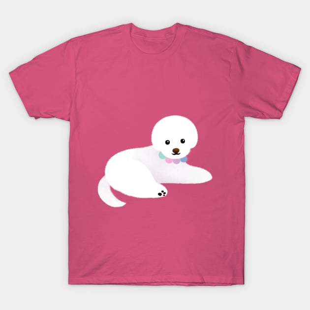 Pom Pom bichon T-Shirt by pikaole